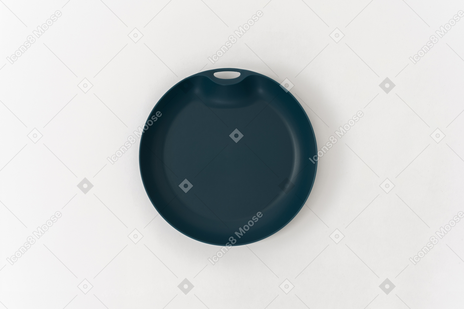 Blue plate on a white background