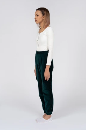 Woman in casual clothes standing