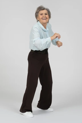 Old lady dancing