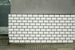 White subway tiles