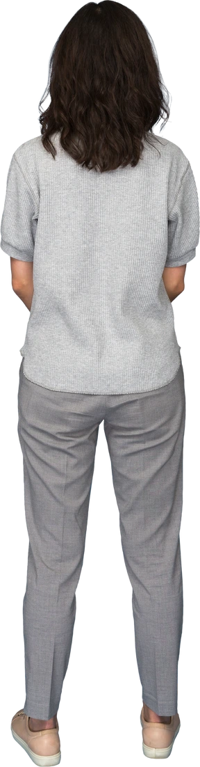Rear view of a young woman