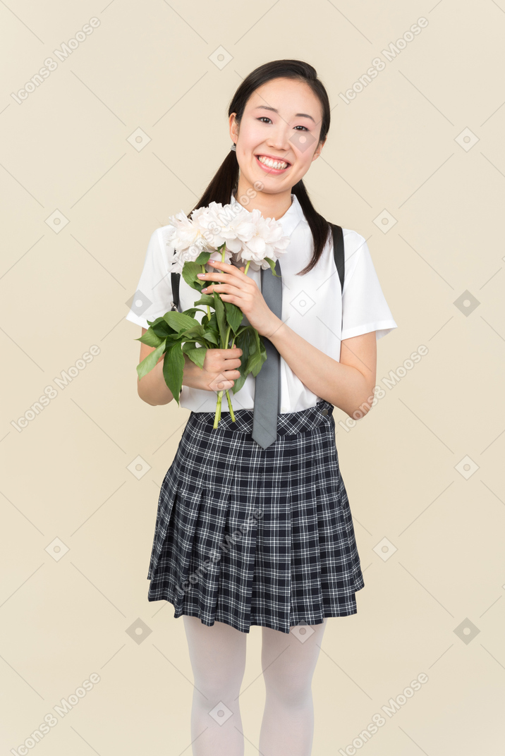 Please accept these flowers as a gift of mine