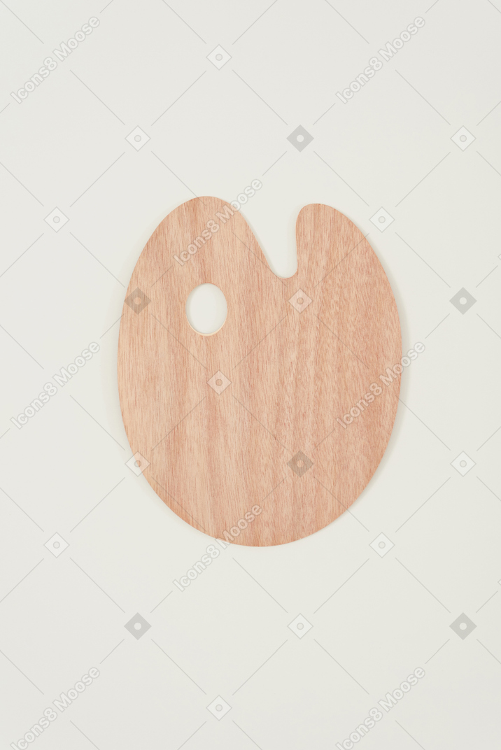 Flat lay photo of a wooden cutting board