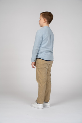 Rear view of boy