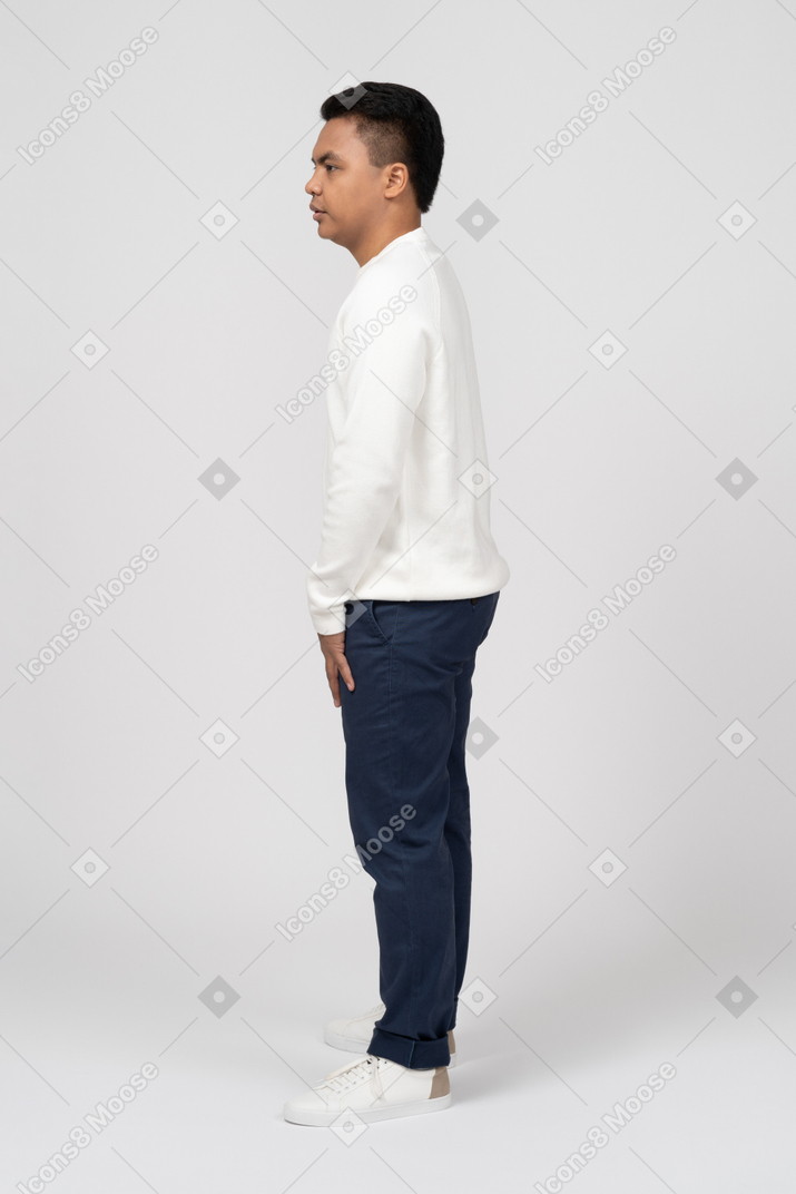 Man in casual clothes standing