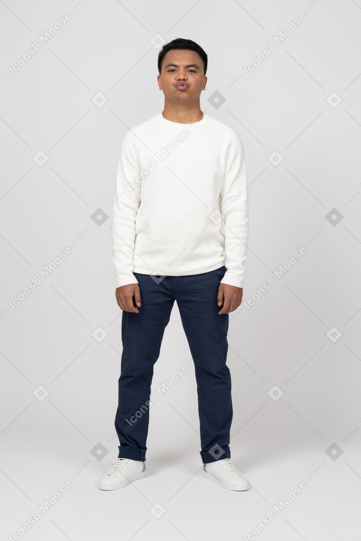 Man in casual clothes standing