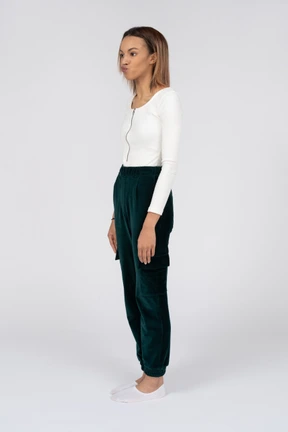 Woman in casual clothes standing