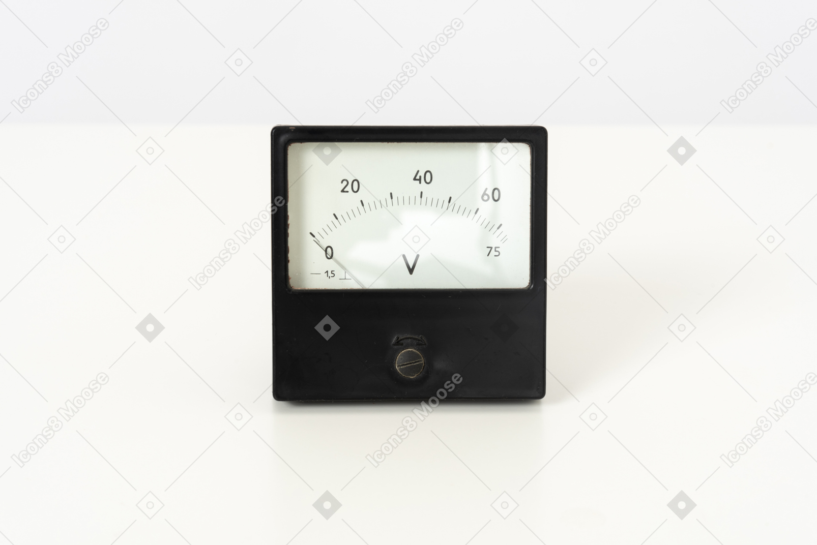 Voltmeter on a white background