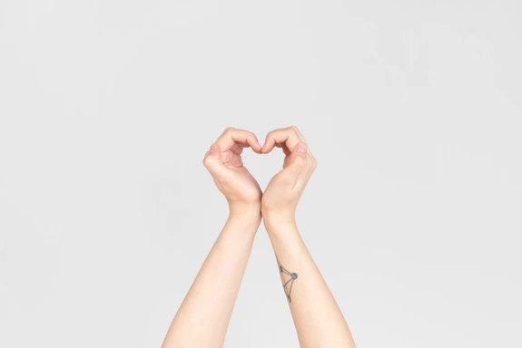 Heart  Cross Pinky Finger Temporary Tattoo Sticker  OhMyTat