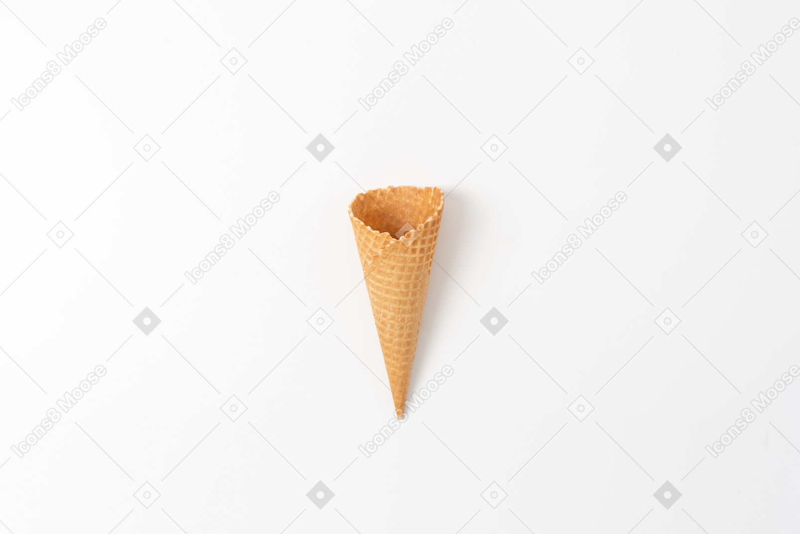 Ice cream cone on a white background