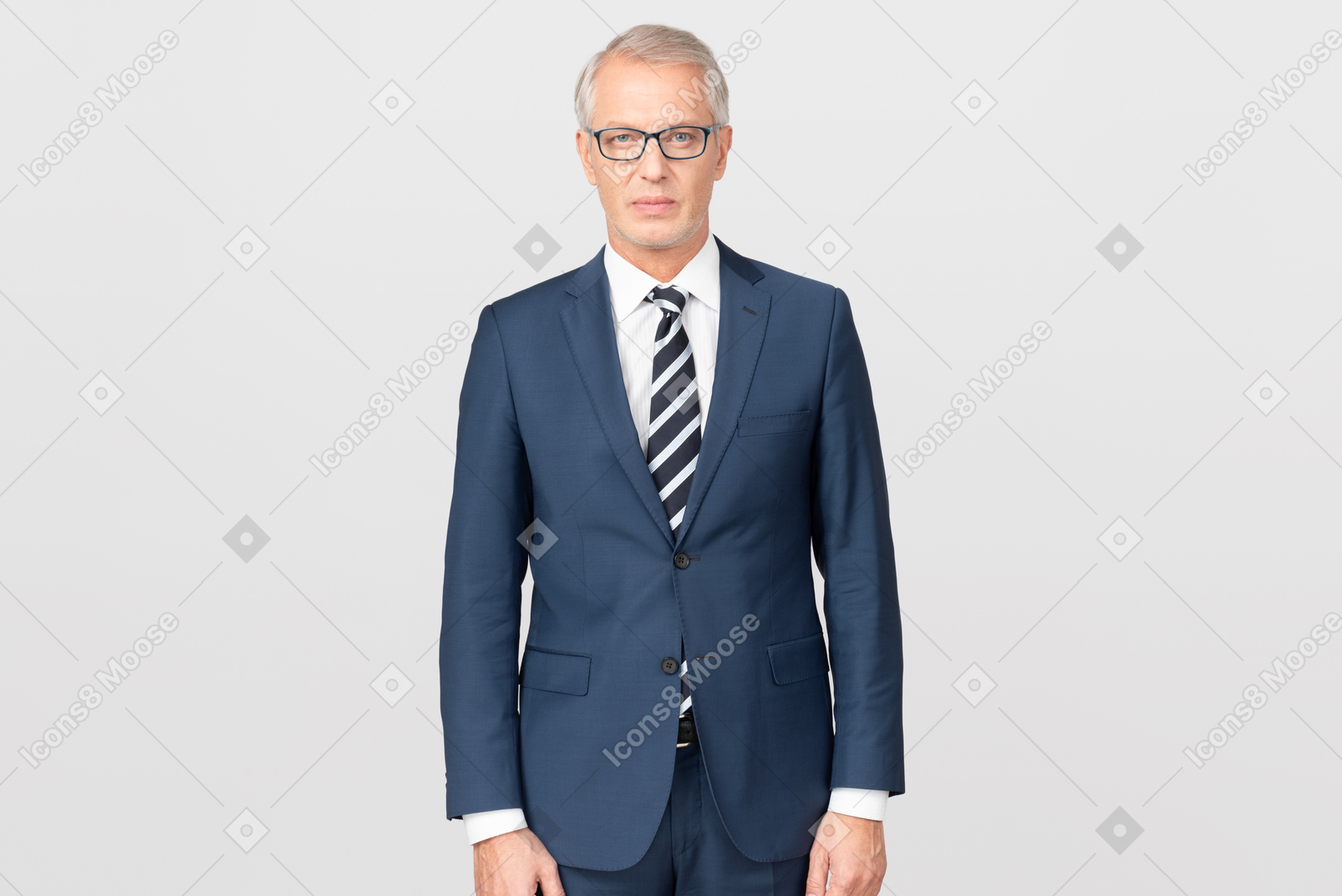 Handsome middle-aged man standing straight