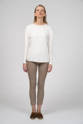 Woman in casual clothes standing