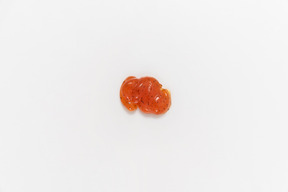 Drop of orange texture on white background