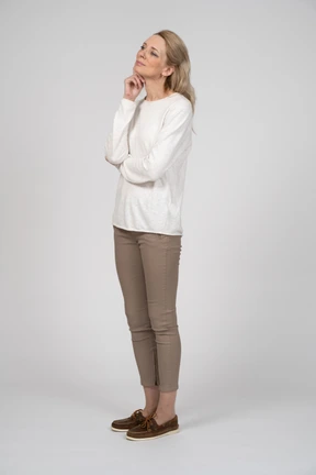 Woman in casual clothes standing