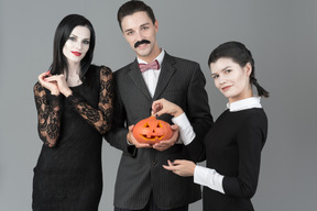 Addams family created their own pumpkin