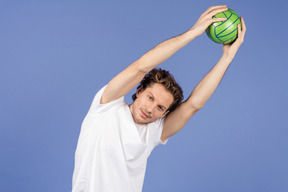 Practicando para pruebas de voleibol