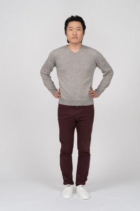 Man in casual clothes standing