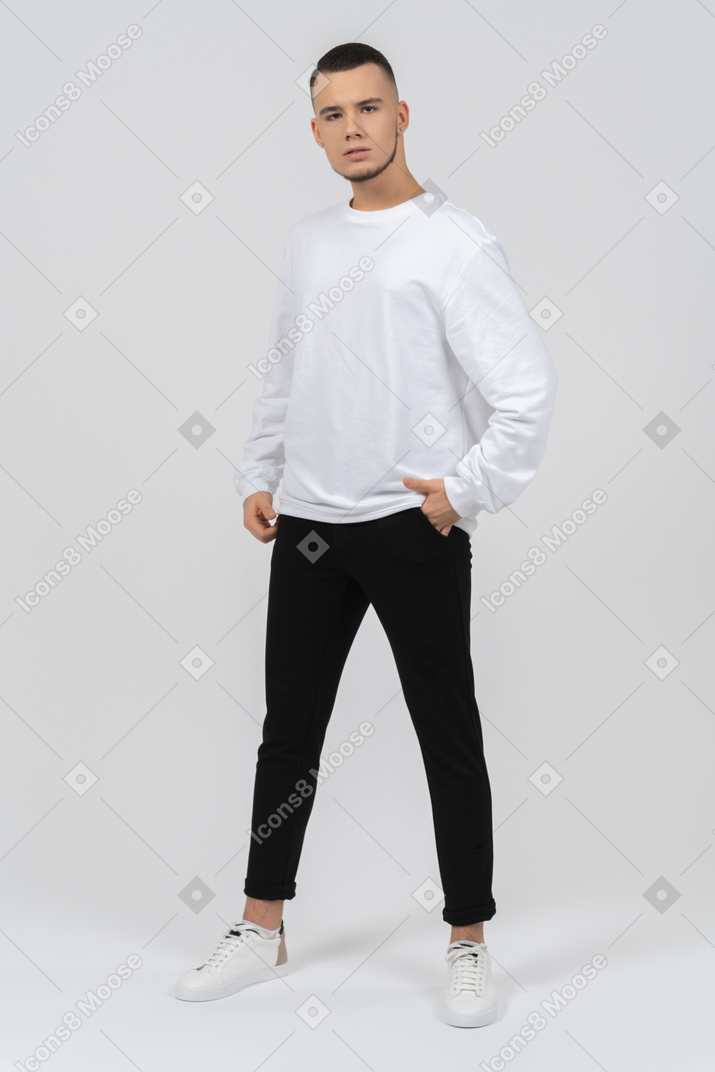 Young man in casual clothes