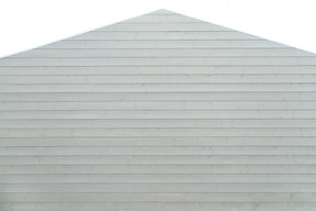 White siding wall