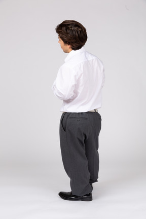 Back view of an office worker