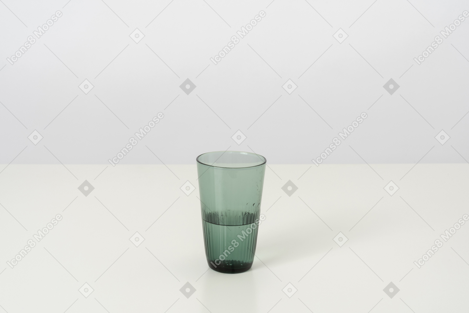 A glass of cold water, designed in a simple style and form