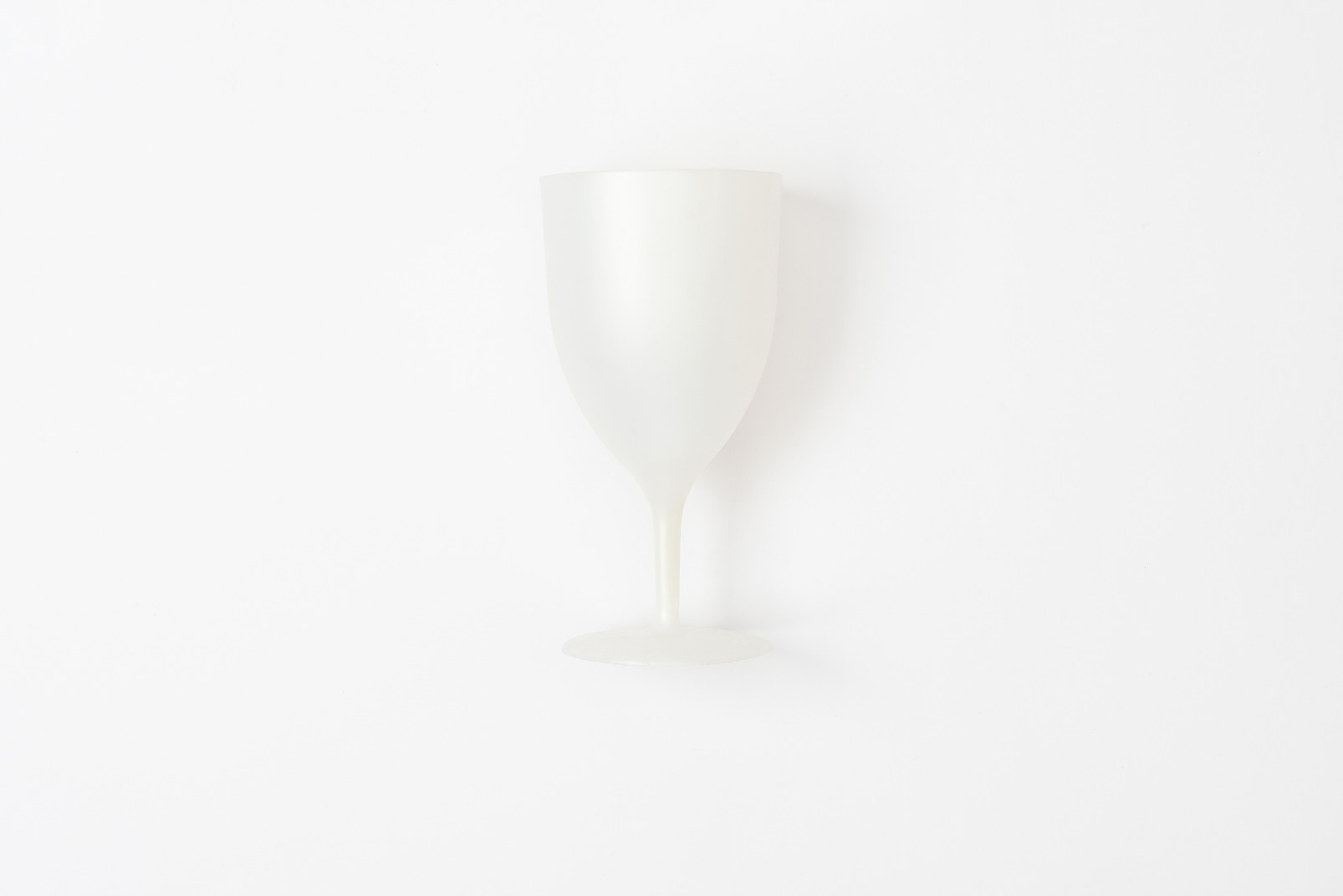 White plastic wine glass