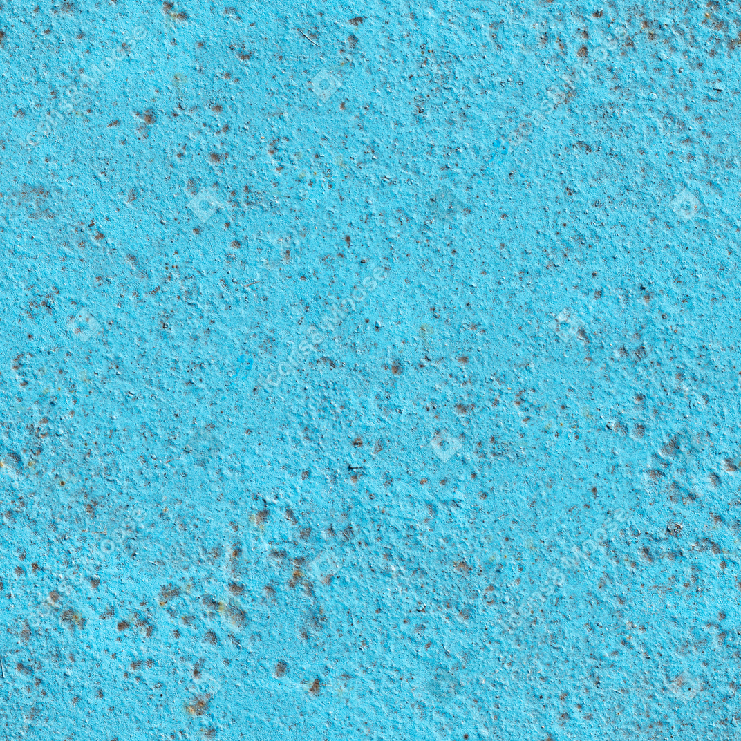 Concrete wall painted blue