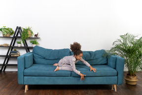 Cute girl on the sofa