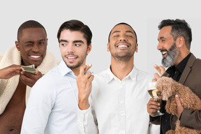 Collage of smiling men