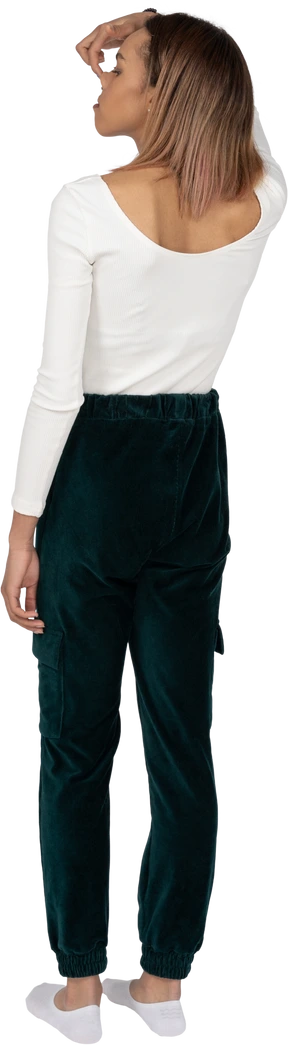Woman in casual clothes standing