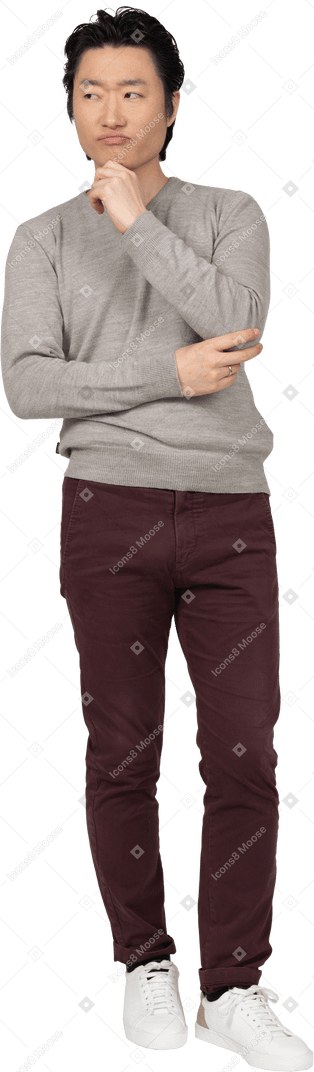 Man in casual clothes posing