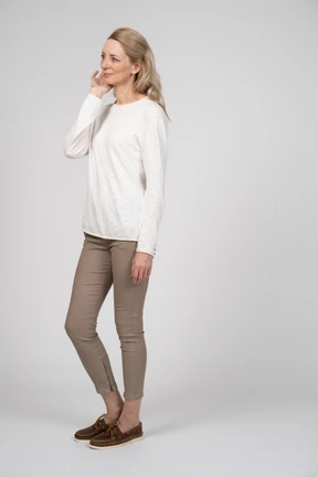 Woman in casual clothes standing