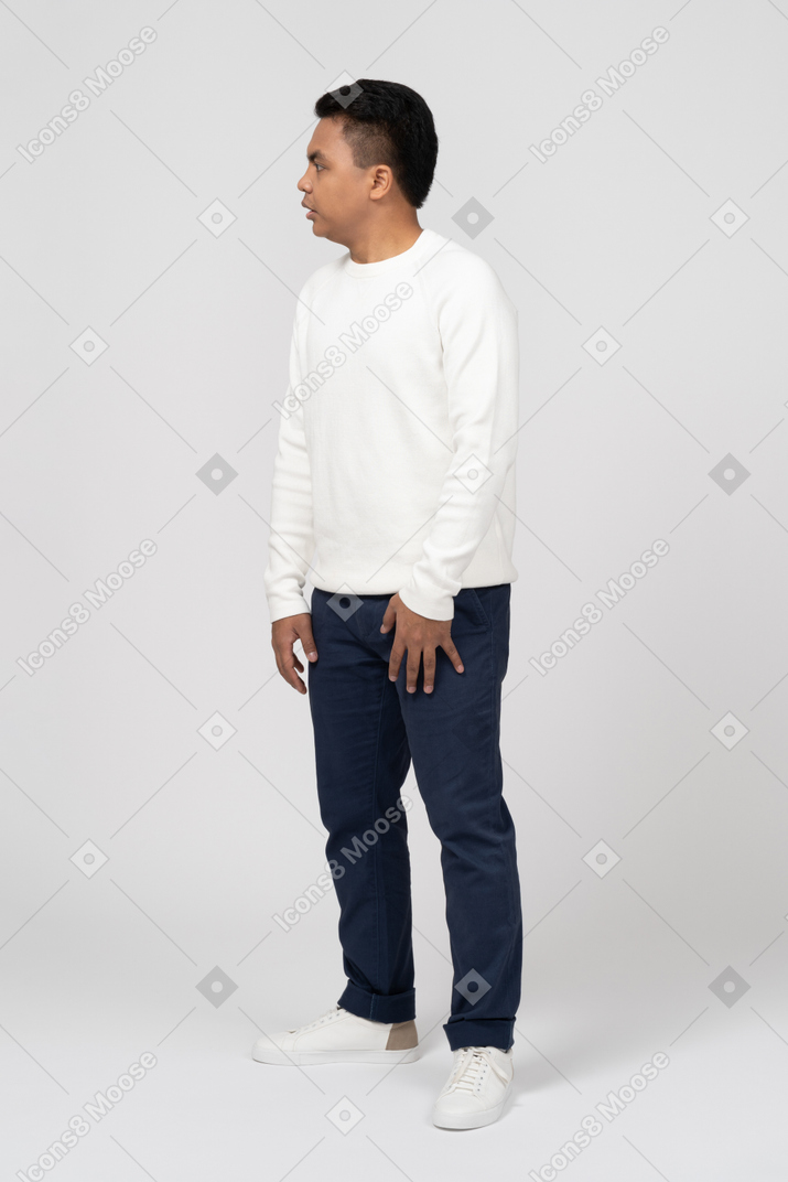 Man in casual clothes standing