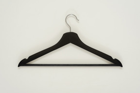 Black clothes hanger