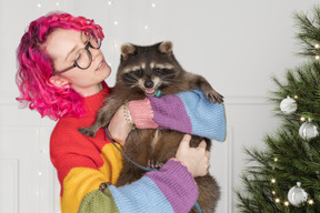 A raccoon is a nice present for christmas