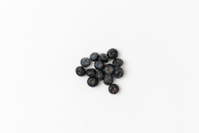 Blueberries on a white background