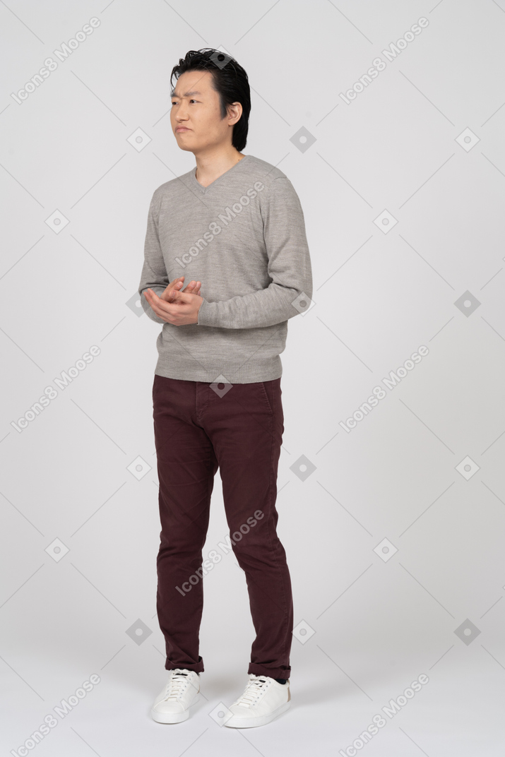 Man in casual clothes standing