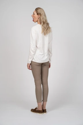 Woman in casual clothes standing
