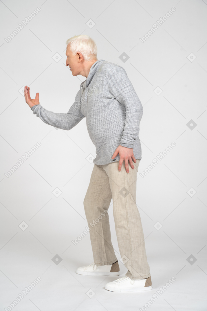 Man gesturing with hand
