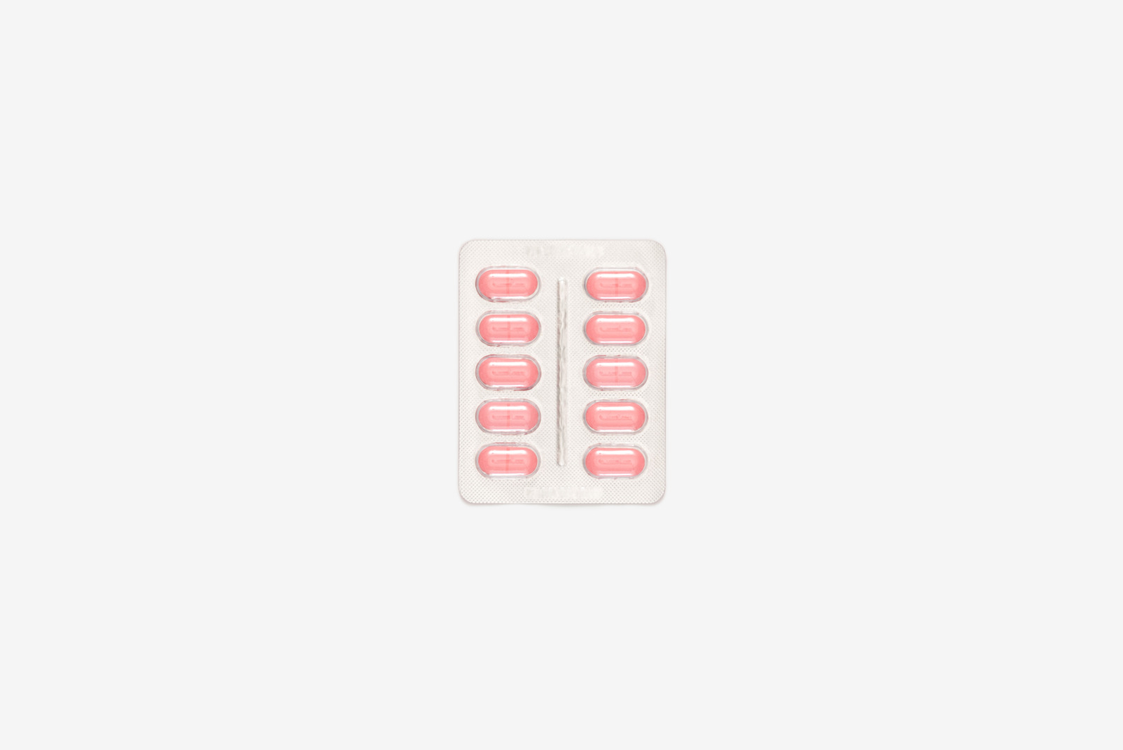 Blister pack of rose pills