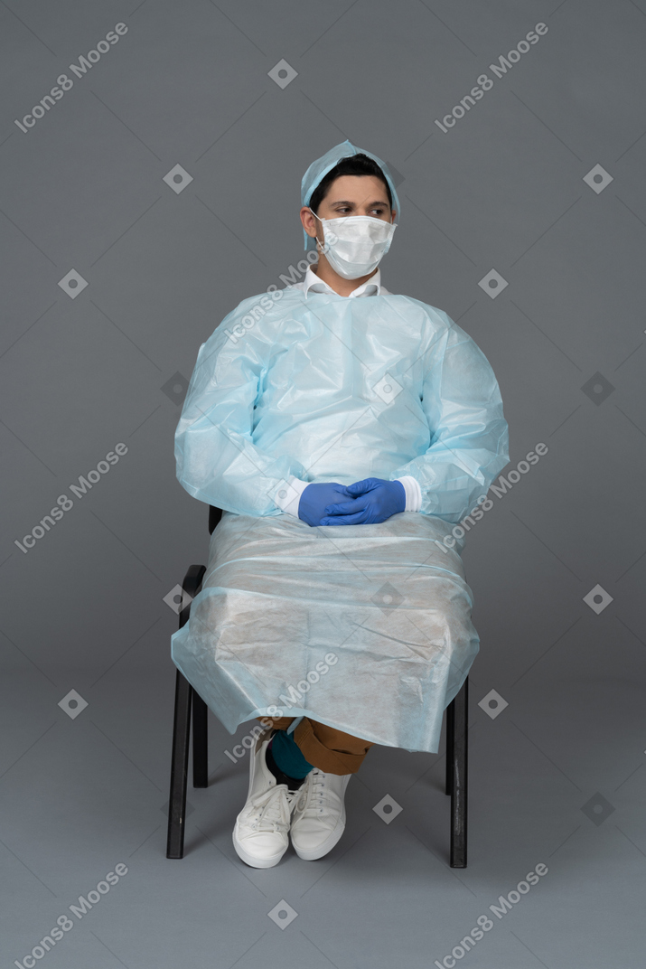 Doctor sitting on a chair