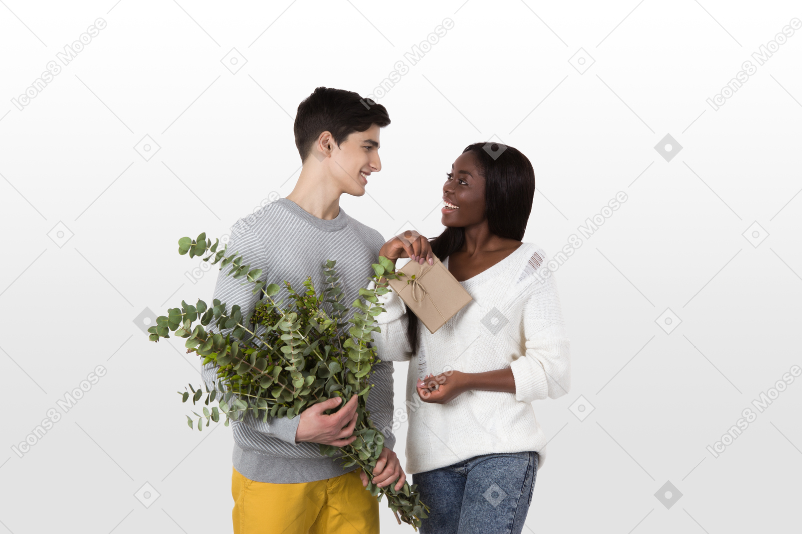 Interracial couple: white man and black woman