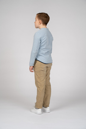 Rear view of boy