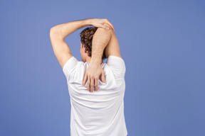 Elbow behind head exercise