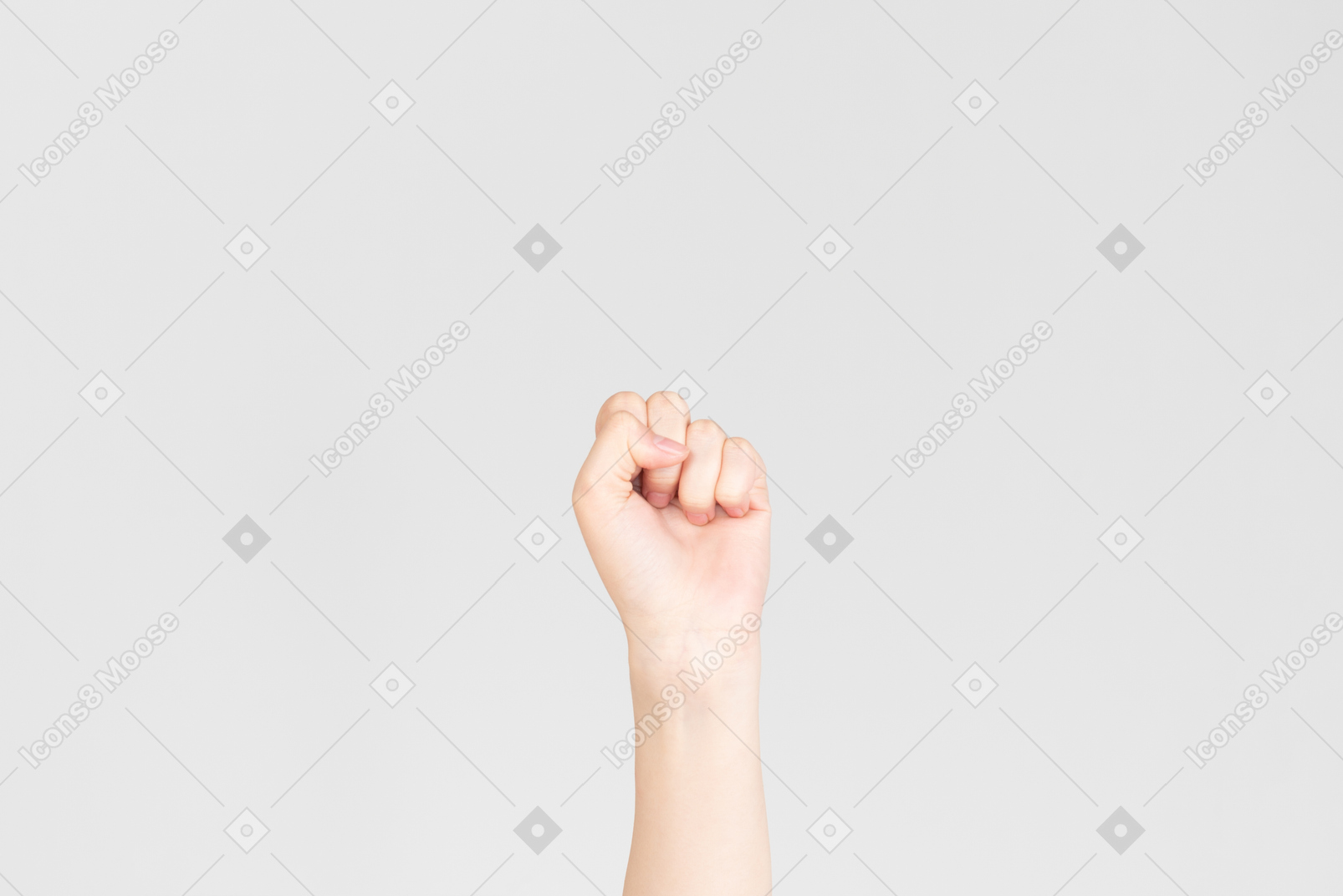 Female hand clenched in fist