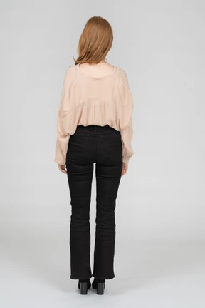 Rear view of young woman