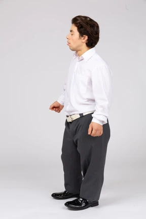 Man with eyes closed