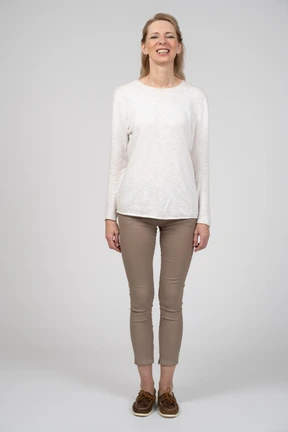 Woman in casual clothes standing