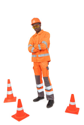 Orange cones are also used to mark temporary traffic control zones