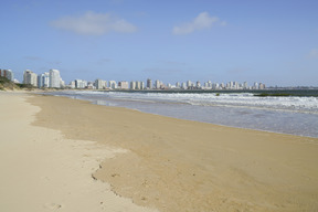Beach and city in the distance